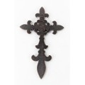 7003COP-PNK PINK CRYSTAL / COPPER WALL CROSS / W FDL DESIGN